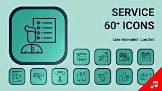 Service Marketing Icon Set - Line Animated Icons ★ After Effects Template ★ Project Files