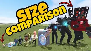 SIZE CPMPARISON NEW SKIBIDI WASHING MACHINE In Garry's Mod!