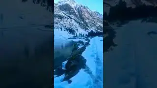 awesome combination of hills, lake and snow fall in swat pakistan#shorts#yt shorts#Amazing video