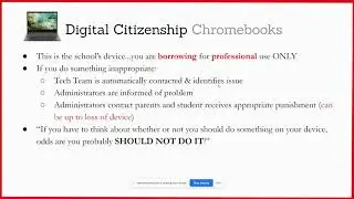 Chromebook Rules and Procedures