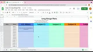 How to Merge Cells in Long-Range Plan Template