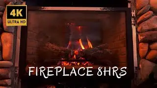 Fireplace with fire crackling sound