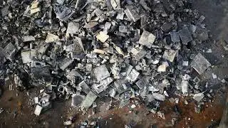 Burning out electronic and computer scrap