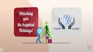 Happy Christmas Holidays From Inkman Stick Cartoon! - After Effects template project