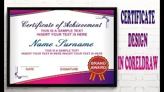 Certificate design in Corel Draw for Beginner's Tutorial | Graphic design 4u