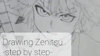 Drawing Zenitsu Agatsuma -Step by Step- Demon Slayer/Kimetsu No Yaiba