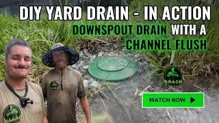 Backyard Drain In Action | How To Fix A Squishy Yard