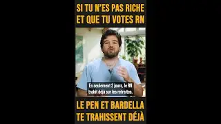 T'es pas riche et tu votes RN ? Le Pen et Bardella te trahissent déjà