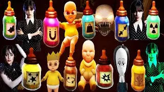 Baby In Yellow Black Cat - All Bottles Effects Wednesday Addams Chapters Ending Secrets Puzzles