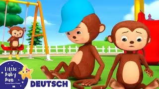 Fünf Kleine Äffchen Hüpfen Auf Dem Bett | Kinderlieder und Cartoons | Little Baby Bum | Moonbug Kids