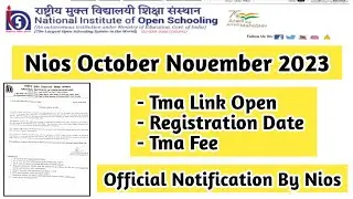 Nios October Exam Tma Submission Date | Task Is Helping (NIOS) 