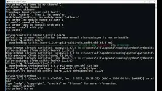 sklearn error with pip install
