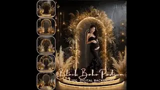 Golden Arch Digital Photography Backdrop Maternity Photoshop Overlay Portrait Composite Podium Backg