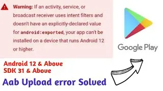 How To Fix Android 12 support aab file upload error on play console | Fix error | Sketchware Pro