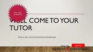 How to sync chrome Bookmarks settings & app