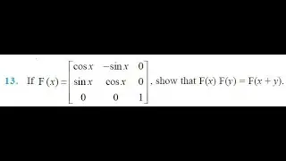 Multiplication of matrix. Exercise 3.2| Q 13