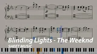Blinding Lights - The Weeknd (+ EASY Sheet Music)