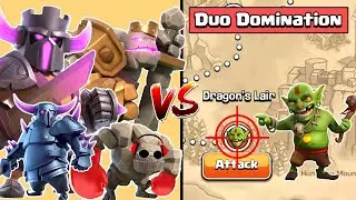 PEKKA + GOLEM vs All Goblin Maps | Duo Domination | Clash of Clans