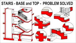 MODELING STAIRS IN REVIT - BASE and TOP CONNECTION -  PROBLEM SOLVED
