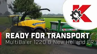 KNOLL MultiBaler 1220 & New Holland FR 480 ready for transport to Abu Dhabi.