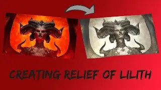 Creating relief of Lilith from Diablo 4