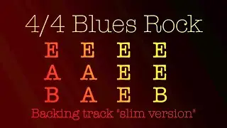 4/4 Blues Rock, backing track for Guitar in E, 115bpm, 