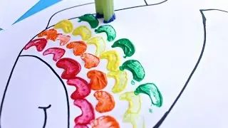 Celery Stamping Rainbow Fish Craft