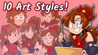 I did the 10 Art Style Challenge! (Because I’m having an identity crisis)