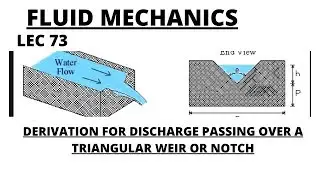 LEC-73 Analysis of Triangular Notch or Weir |ventilation of rectangular weir concept