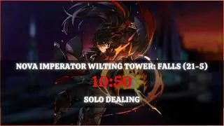 【Elsword / 엘소드】Nova Imperator Wilting Tower: Fall (21-5) Solo Dealing 