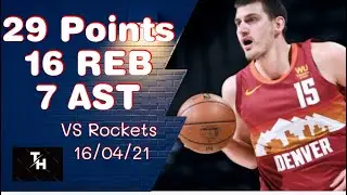 Nikola Jokic Full Highlights Vs Houston Rockets | 29 Points 16 Rebounds 7 Assists