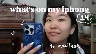 what's on my iphone 14 pro silver // how to manifest the dream life with your phone 🍓 🌟 🌹