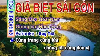 #Karaoke GIÃ BIỆT SÀI GÒN Tone Nam Nhạc Sống ✔️ | #k4y #gbsg