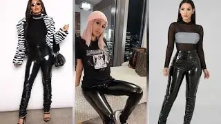 Very Elegant Latex Leggings Outfit Designs | Latex Leggings Outfit For Women