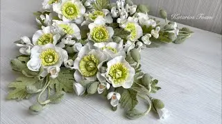 Snowdrops and white poppies from foamiran/ Подснежники и белые маки из фоамирана