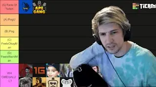 xQc Ranks Streamers on a Streamer Tier List
