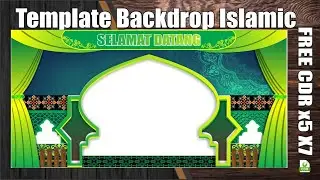 Template Backdrop Islamic Full Vector Free CDR x5 x7
