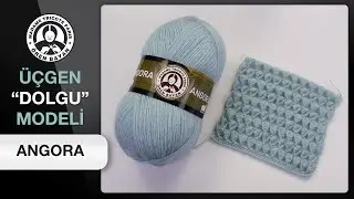 Angora İpliği İle Tığ İşi Pratik Üçgen Dolgu Modeli | Örenbayanofficial 🤗🏵❤️