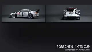 Turntable render of med poly game model for Assetto Corsa