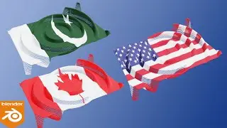 Flags Animation with Geometry Nodes
