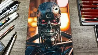 Drawing Terminator. / Рисунок Терминатор. | Art hand.