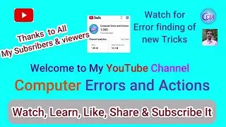 Achivement of 1000 Subscribers | My YouTube Channel got 1K Subscribers |