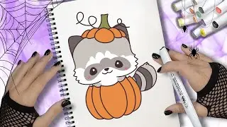 🧡 CÓMO DIBUJAR UN ANIMAL DE HALLOWEEN DENTRO DE UNA CALABAZA - LINDO DIBUJO DE HALLOWEEN