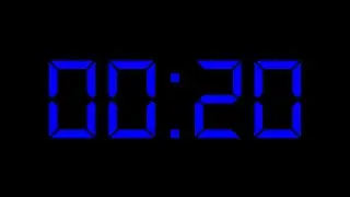 Timer 20 Second No Copyright - Blue Black Screen