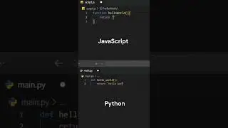 how to declare functions in javascript and python #shorts
