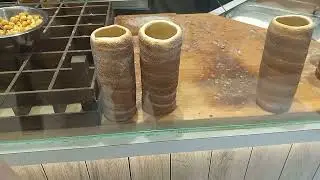 Chimney cakes filled with soft serve ya'll!