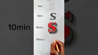 How to draw s letter in 3d 🤣 