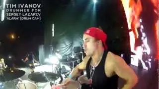 Tim Ivanov drummer for Sergey Lazarev. "Alarm" (Moscow / Minsk - live shows) - drum cam