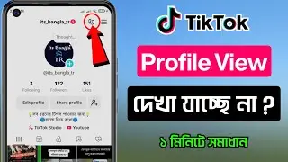 Tiktok profile view দেখা যাচ্ছে না কেনো।