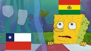 south america portrayed by spongebob